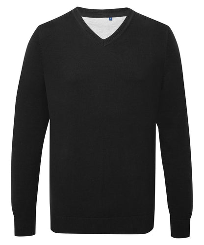 Mens Cotton Blend V-Neck Sweater