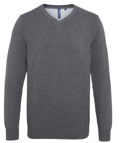 Mens Cotton Blend V-Neck Sweater