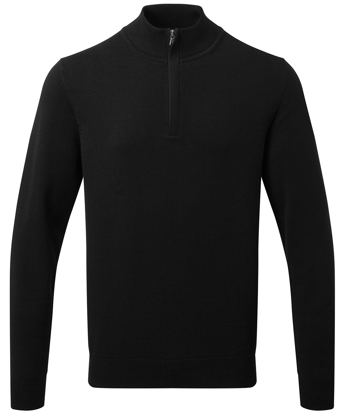 Mens Cotton Blend Quarter Zip Sweater