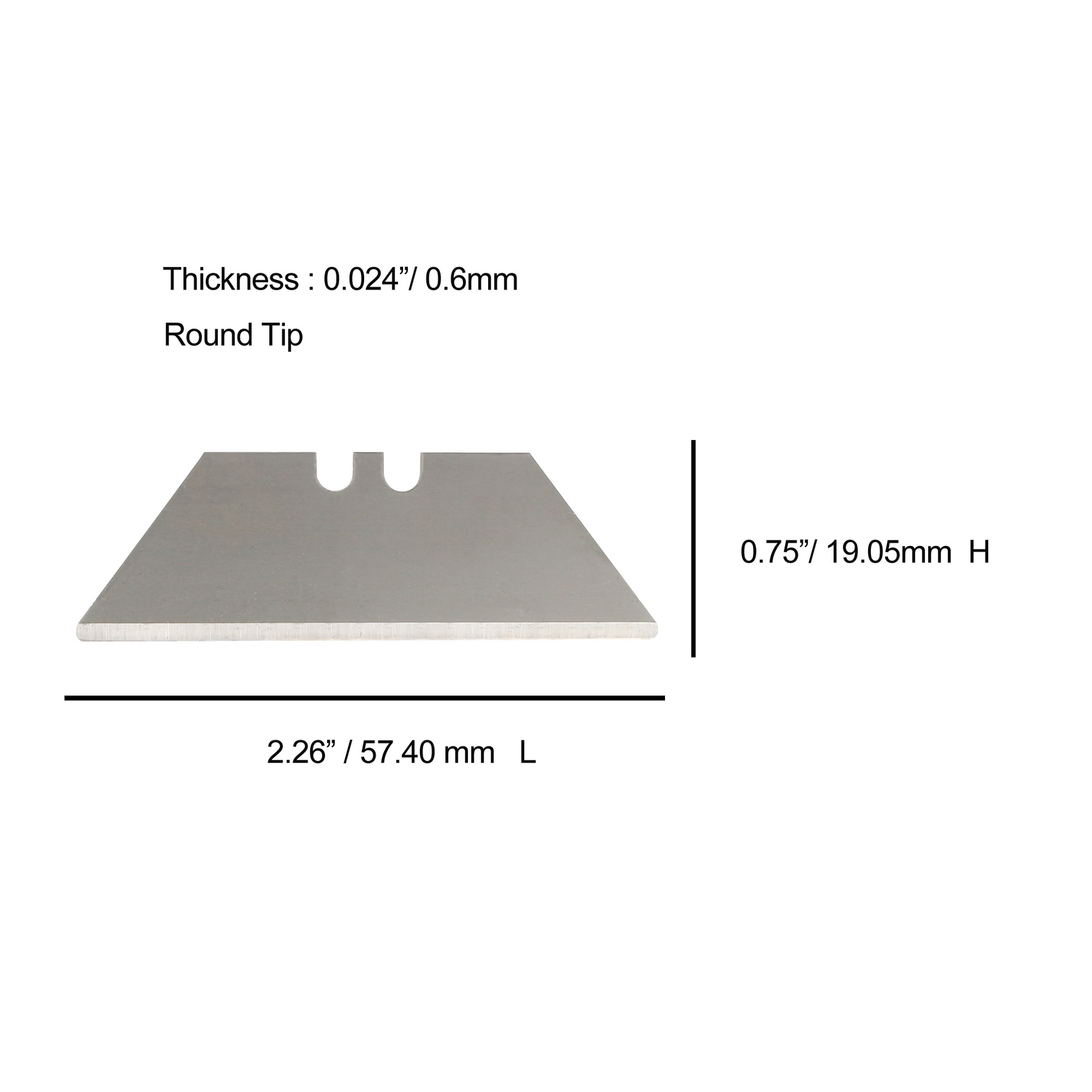 Heavy-Duty Utility Blade round tip (Pack of 100) - DaltonSafety