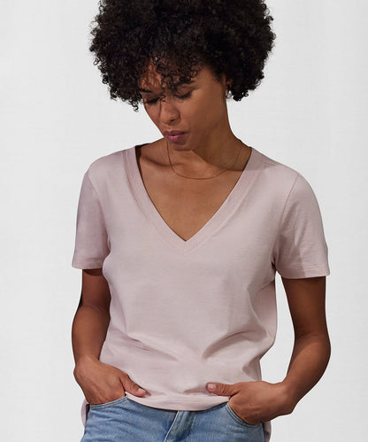 Womens Short Sleeved V-Neck Tee
