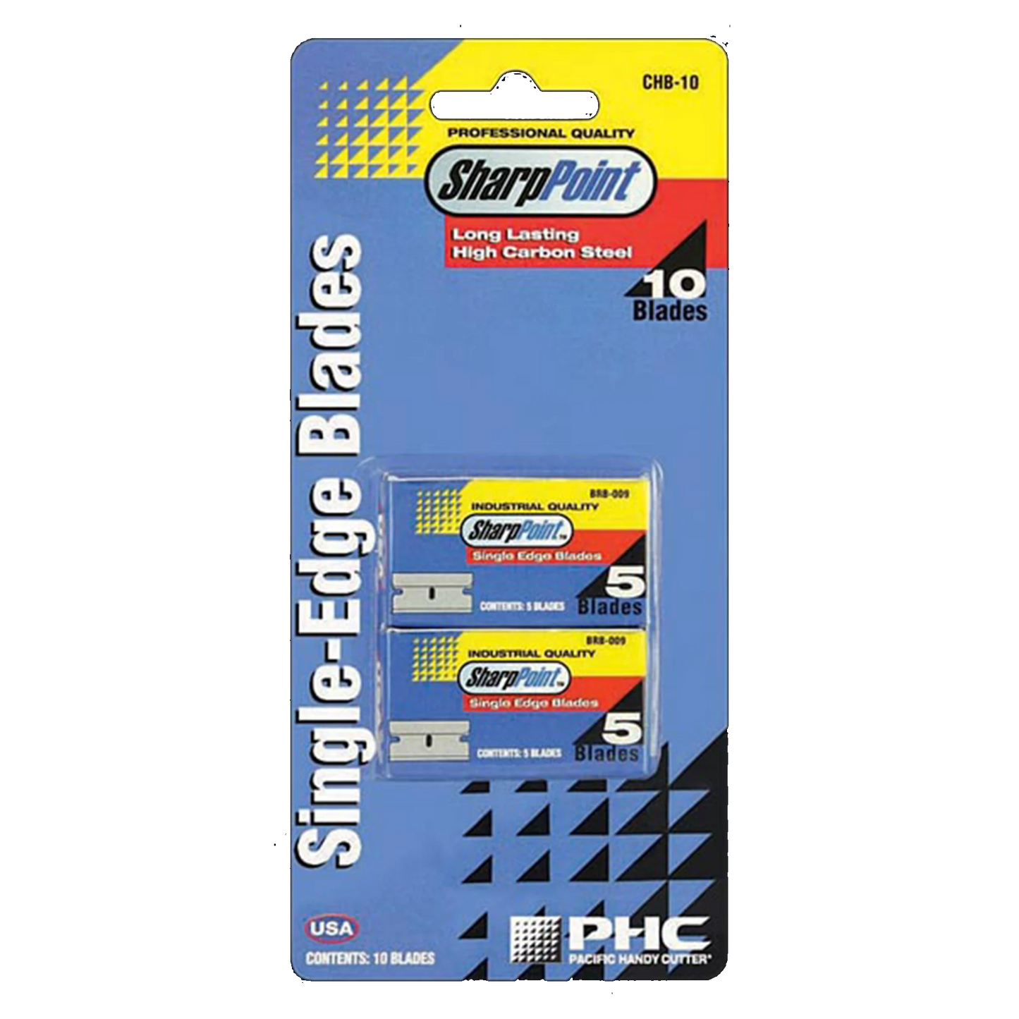 CHB-10 #9 Single Edge Razor Blade, Carded - Pack of 10