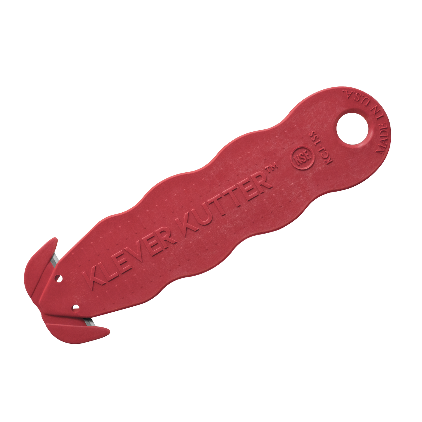 Klever Kutter NSF Food Zone Certified Red Safety Box Cutter KCJ-1SSRX