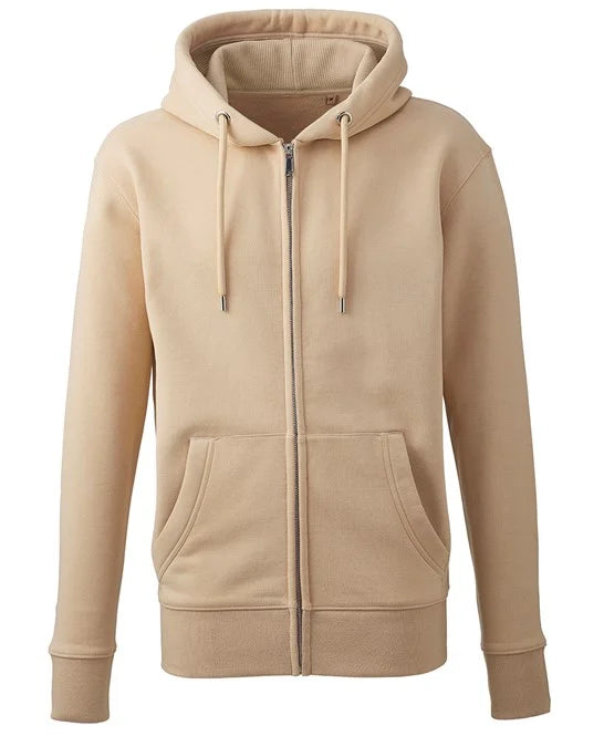 Men's Beige Anthem Full-Zip Hoodie - Dalton Safety