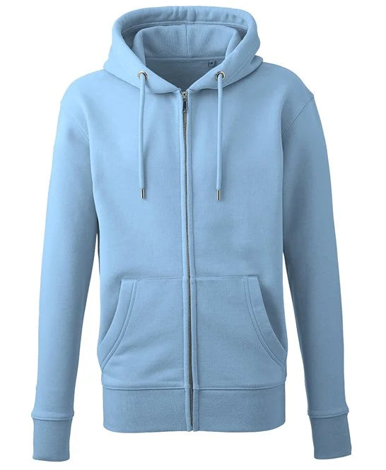 Men's Light Blue Anthem Full-Zip Hoodie - Dalton Safety
