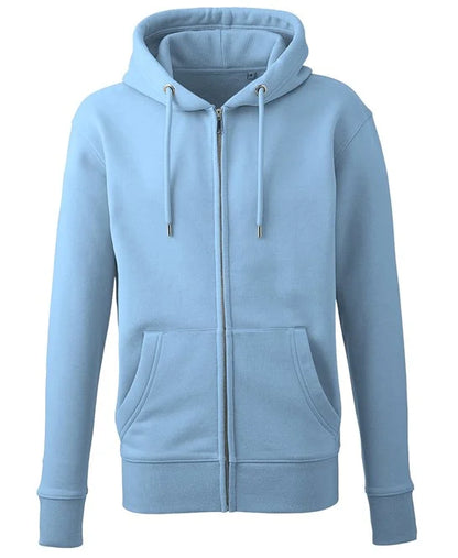 Men's Light Blue Anthem Full-Zip Hoodie - Dalton Safety