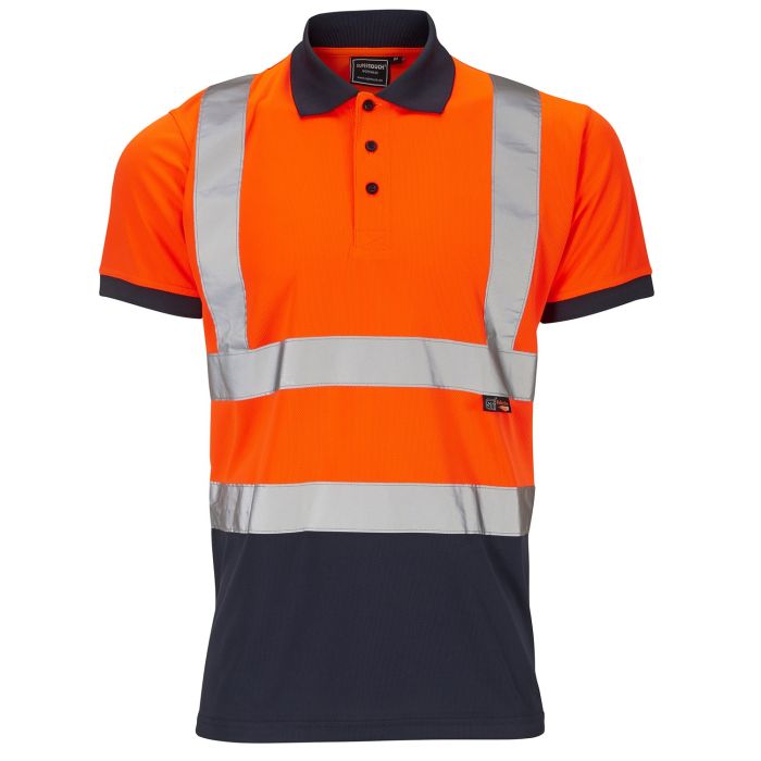 Supertouch Mens Hi-Vis 2 Tone Class 1 Polo Shirt