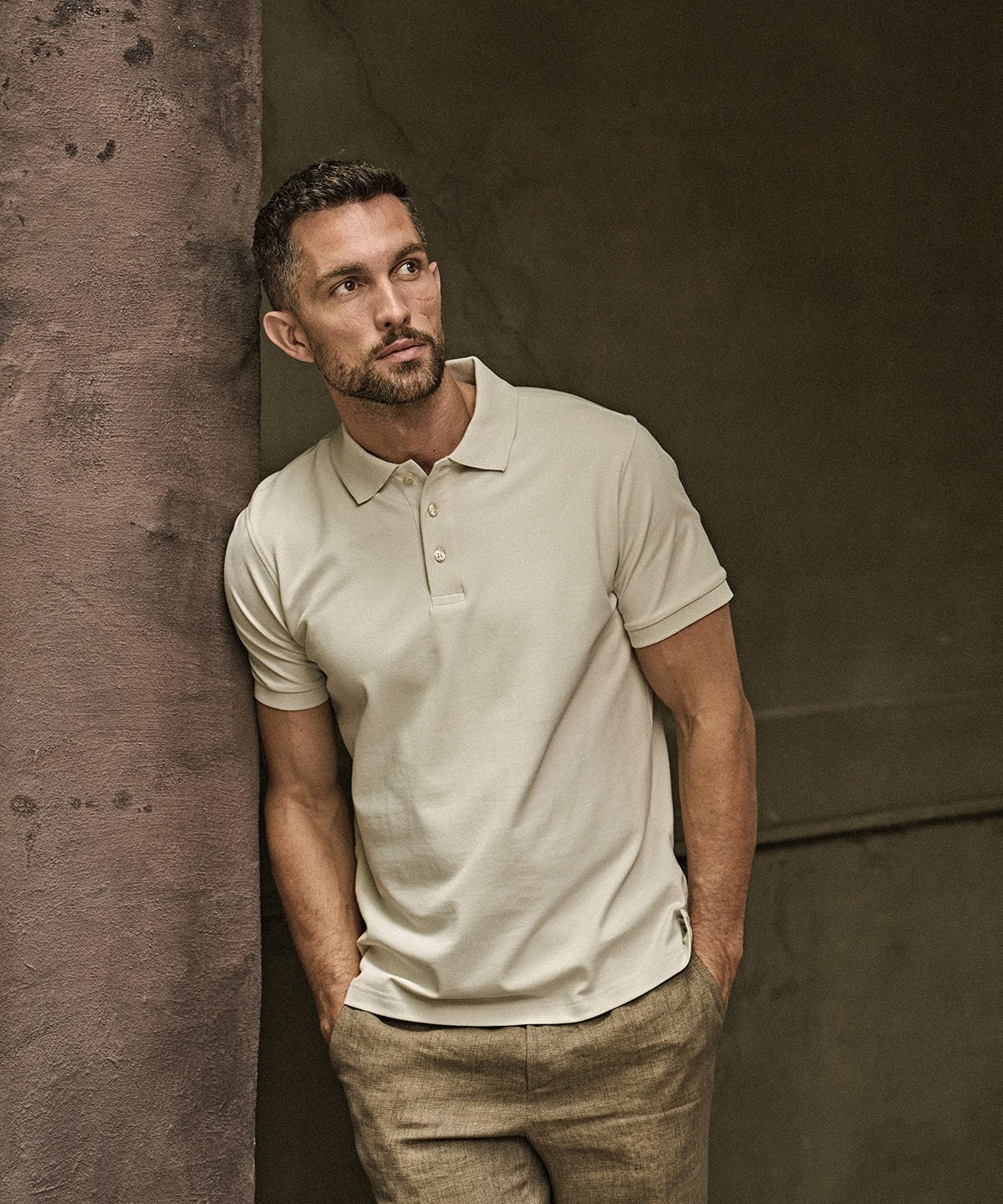 Mens Luxury Stretch Polo