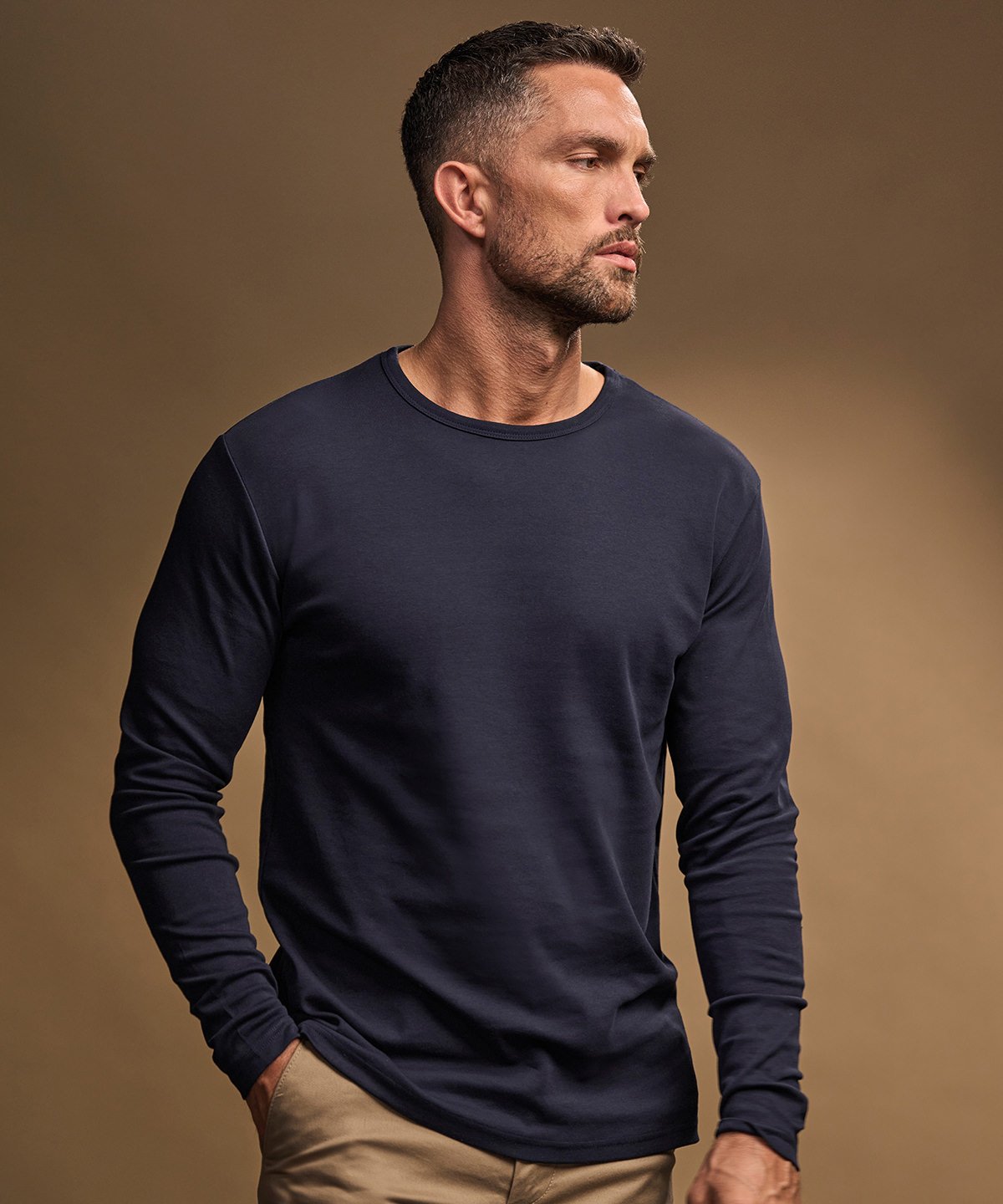 Mens Long Sleeve Interlock Tee