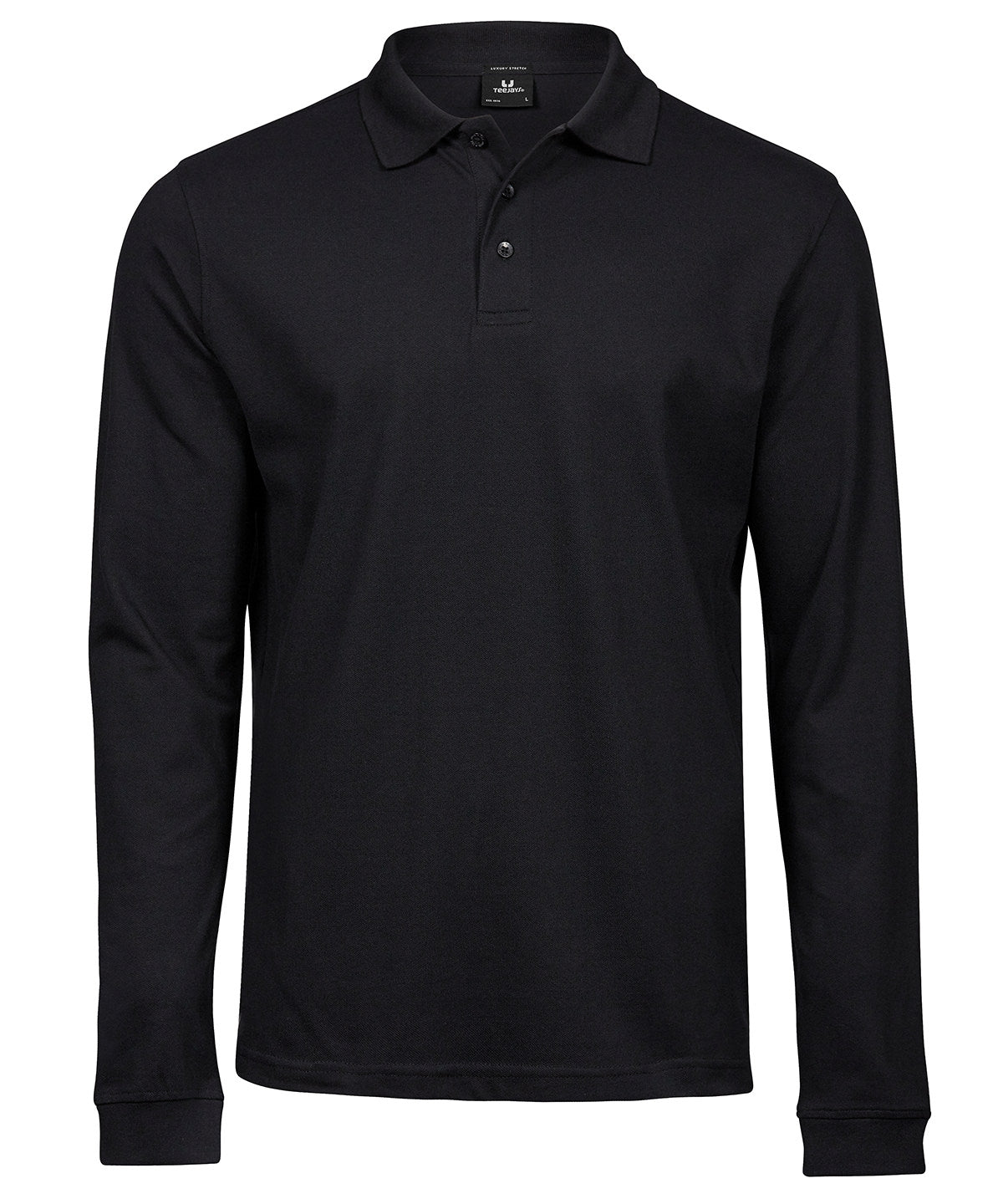 Mens Luxury Stretch Long Sleeve Polo