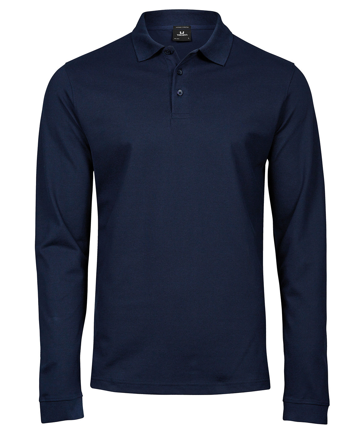 Mens Luxury Stretch Long Sleeve Polo