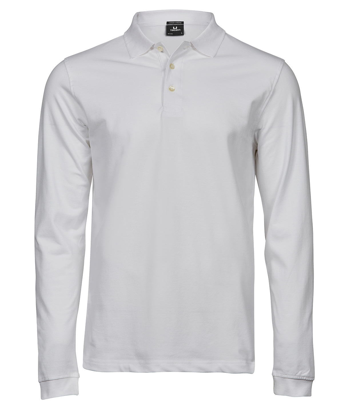 Mens Luxury Stretch Long Sleeve Polo