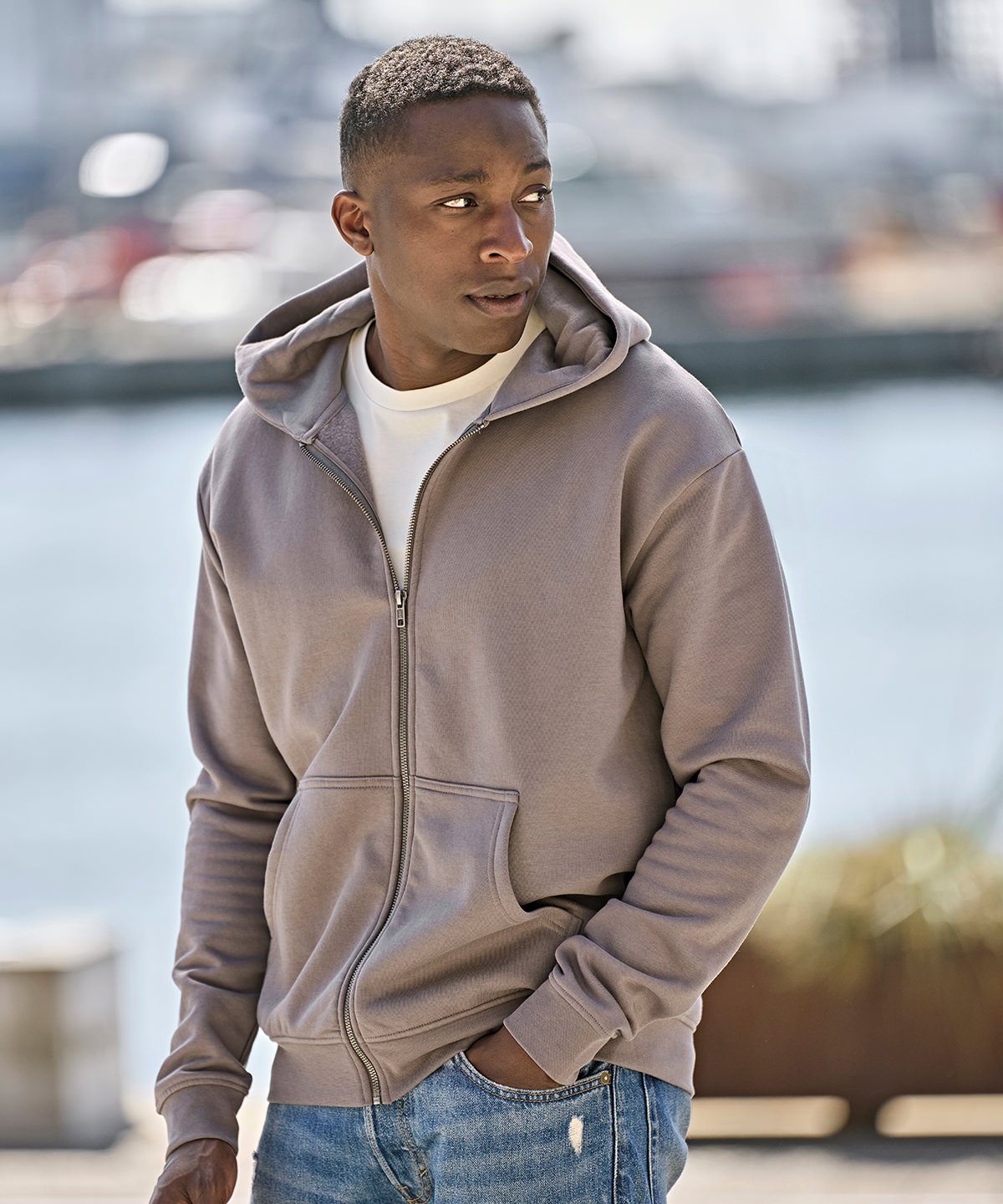 Mens Urban Hooded Full-Zip Sweatshirt
