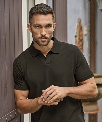 Mens Luxury Stretch V-Neck Polo