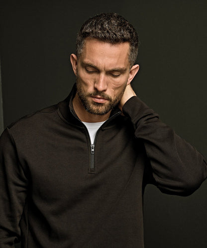 Mens Ribbed Interlock Half-Zip