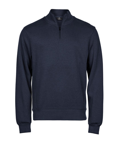 Mens Ribbed Interlock Half-Zip