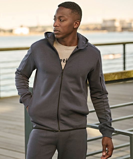 Mens Athletic Hooded Full-Zip Sweatshirt