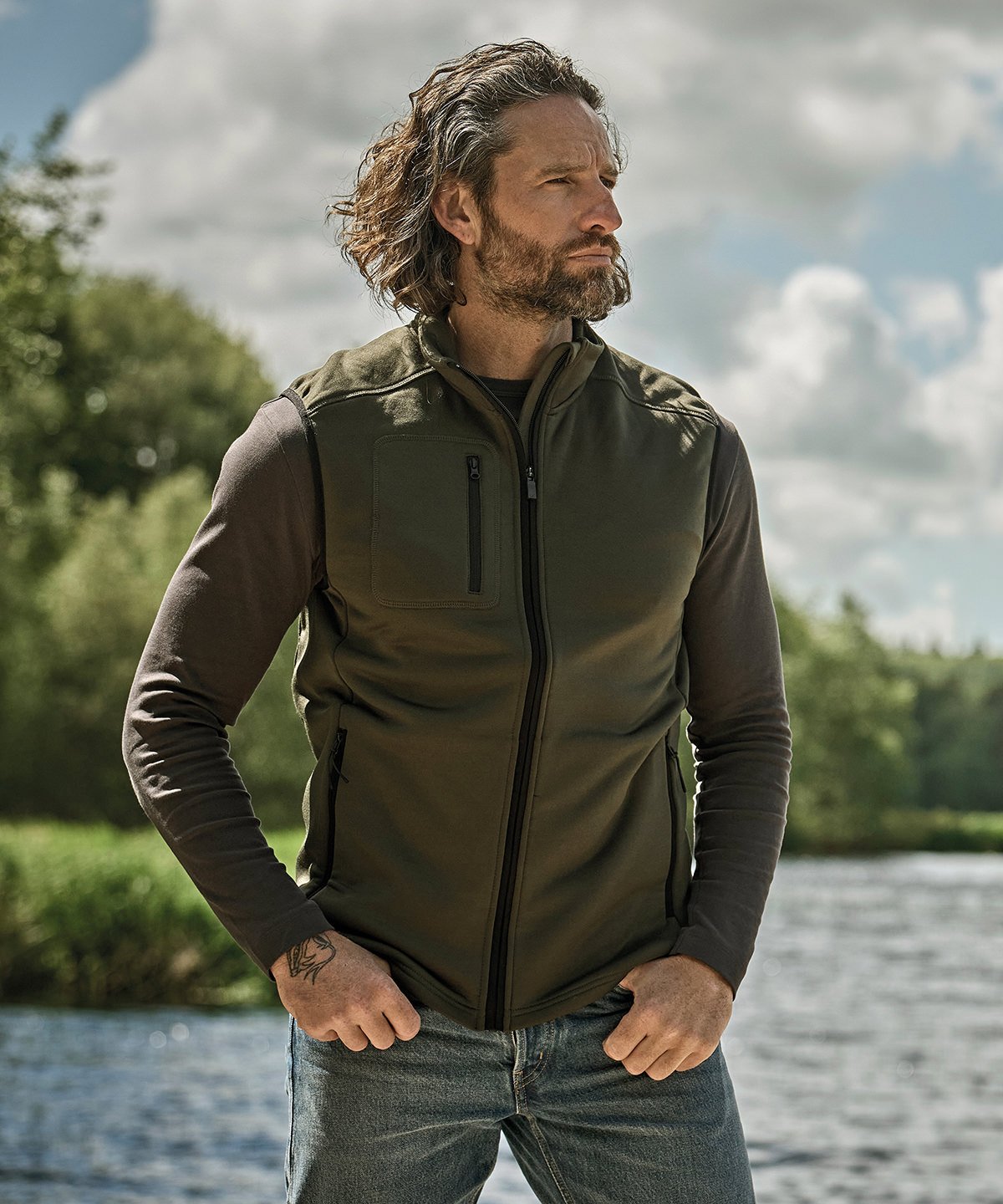 Mens Stretch Fleece Bodywarmer