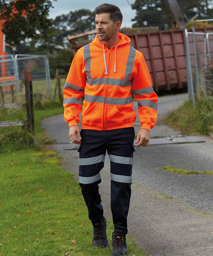 Mens Hi-Vis Zip Hoodie