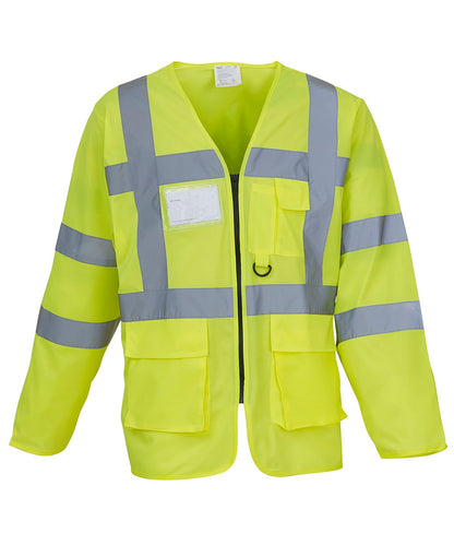 Mens Hi-Vis Executive Long Sleeve Waistcoat