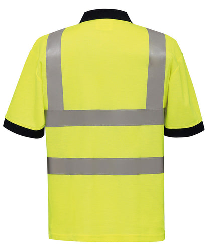 Mens Hi-Vis Short Sleeve Polo