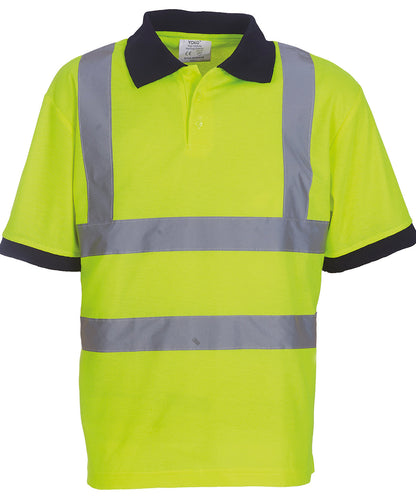 Mens Hi-Vis Short Sleeve Polo