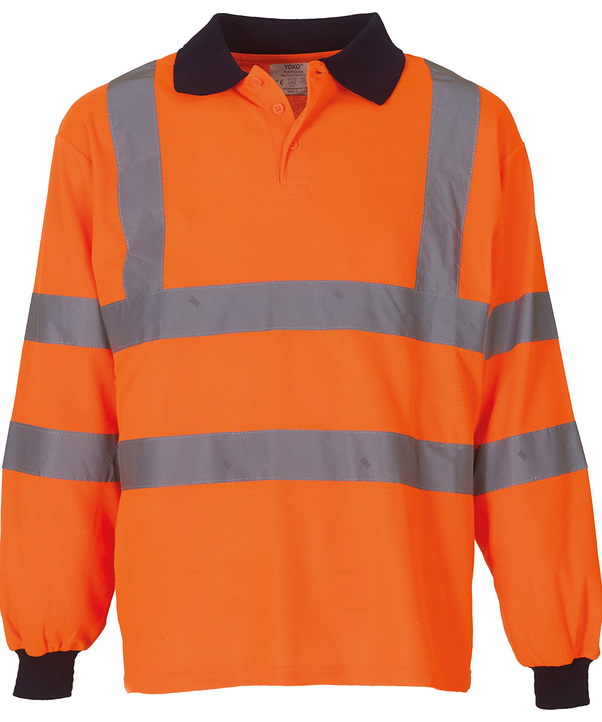 Mens Hi-Vis Long Sleeve Polo