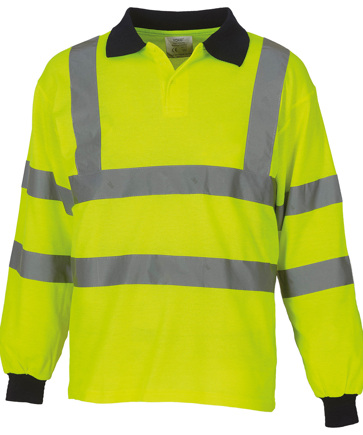 Mens Hi-Vis Long Sleeve Polo
