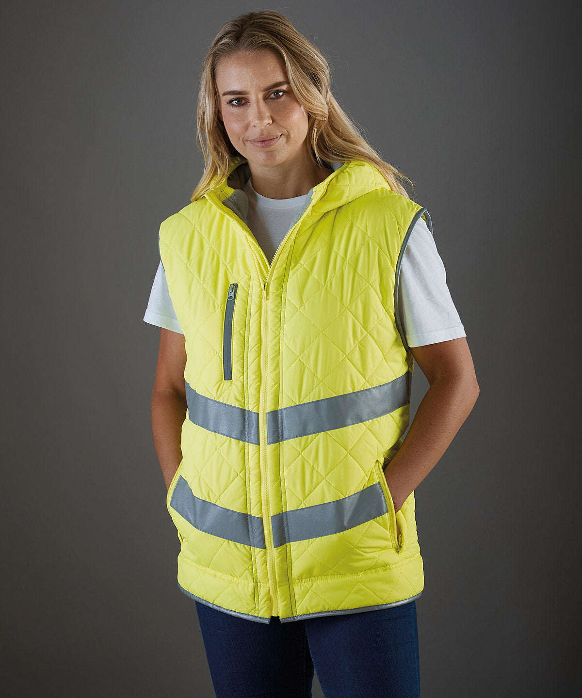 Womens Hi-Vis Kensington Hooded Gilet