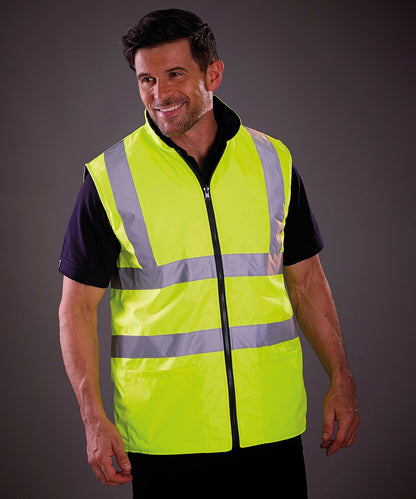 Mens Hi-Vis Reversible Fleece Bodywarmer