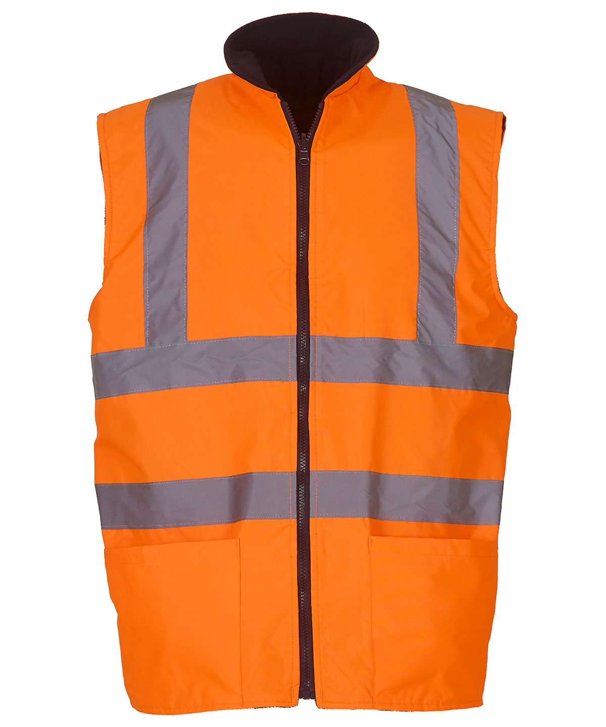 Mens Hi-Vis Reversible Fleece Bodywarmer