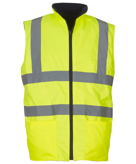 Mens Hi-Vis Reversible Fleece Bodywarmer