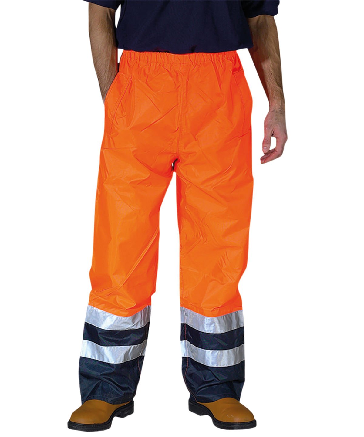Mens Hi-Vis Waterproof Overtrousers