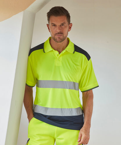 Mens Hi-Vis Two-Tone Polo Shirt