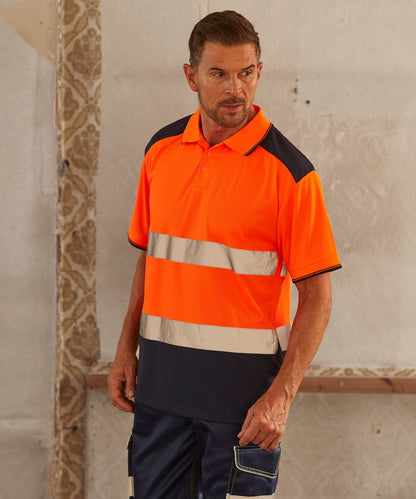 Mens Hi-Vis Two-Tone Polo Shirt