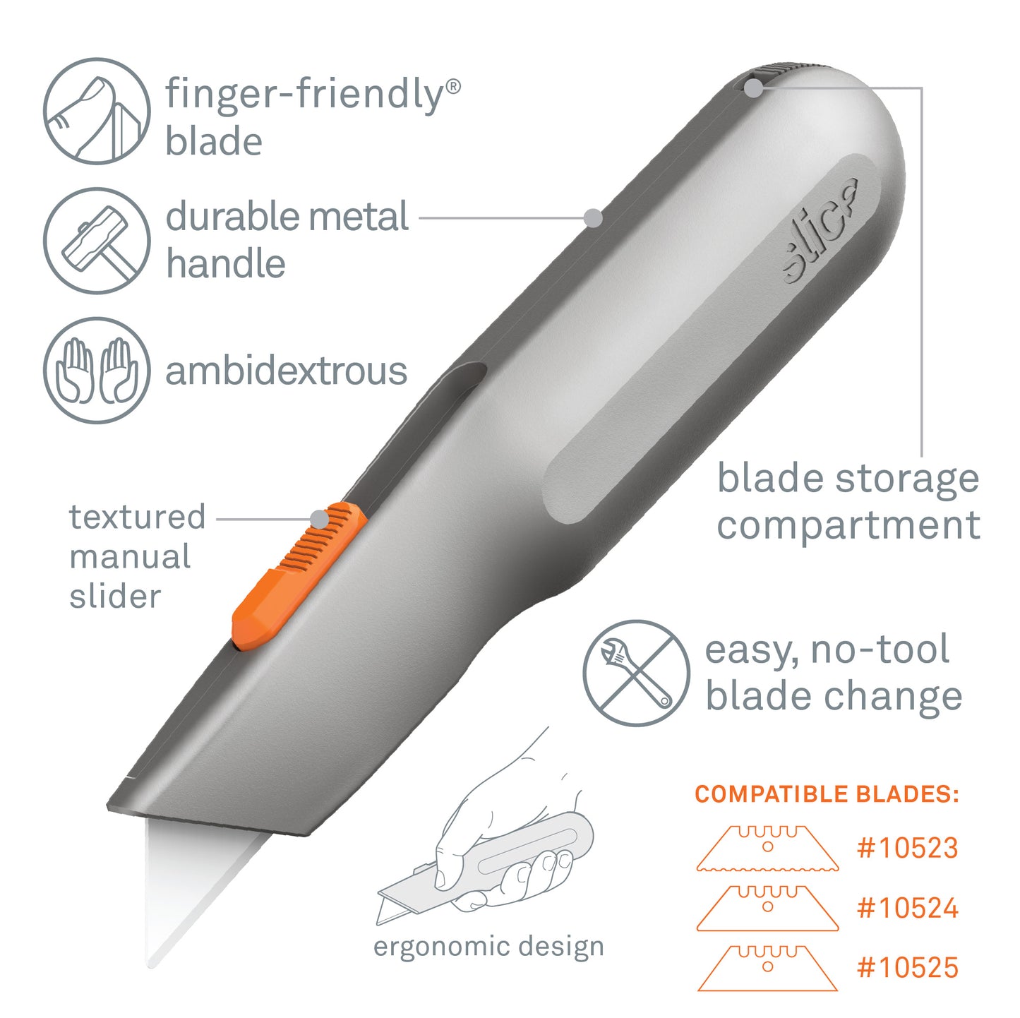 Slice Manual Metal-Handle Utility Knife - DaltonSafety