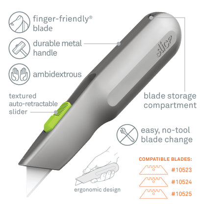 Slice Auto-Retractable Metal-Handle Utility Knife - DaltonSafety
